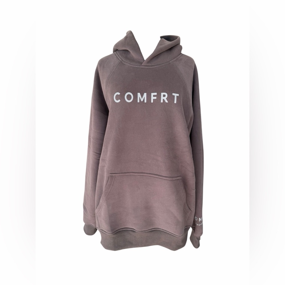 Comfrt Tranquil Hoodie Unisex Lg Charcoal Oversized Heavyweight Kangaroo Pocket - Picture 8 of 12